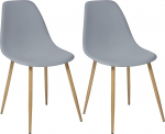 UNIVERSDECOR - 2 komplektis skandinaavia stiilis toolid Ava metallist jalad Faux Oak Atmosphera (2, Hall)