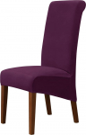 Suured toolikatted Velvet Plush s&ouml;&ouml;gitoa toolidele, XL toolikate Stretch High Back kaitsvad katted toolile, tooli kaitsvad katted pulmade jaoks (lilla, 2 t&uuml;kki)
