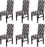 Universaalsed toolikatted 4/6 komplekt, Stretch s&ouml;&ouml;gitoa toolikatted, Slipcover s&ouml;&ouml;gitoa, pulmade, bankettide, peo kaunistamiseks (must, komplekt 6)