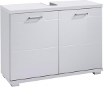 byLIVING Nebraska tualettruum / Matt valge korpus / 2 ust k&otilde;rgl&auml;ikega valgeks lakitud / Vannitoa tualettruum seisev / WABU 2-ukseline / B 80, K 59, D 31,5 cm