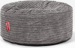 Lounge Pug Pouf Bean Bag 65 cm Round Graphite Grey Corduroy Fabric Comfort Stock or Footstock