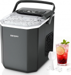 EUHOMY kodune j&auml;&auml;kuubikute tegija 9 kuubikut 6 minutiga isepuhastuv j&auml;&auml;masin 12kg/24 tundi 2 j&auml;&auml;kuubiku suurust koos k&auml;epideme/kaussiga/korviga, must