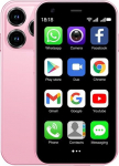 CatCalls Mini nutitelefon lukustamata 4G mobiiltelefon, 3,0-tolline, 32 GB laiendatav kuni 128 GB, Dual SIM-kaamera, Android 10.0, toetab WiFi Bluetooth varutelefoni (XS15-Roosa)