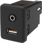 EMSea USB autolaadija pistikupesa ja Aux laadija pistik 13599456 &Uuml;hildub Vauxhall Insignia A Astra K mustaga