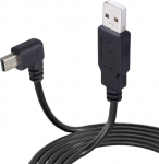USB A kuni Mini-B kaabel, 90-kraadise nurga all olev andme- ja laadimiskaabel Nextbase, Dashcam, auto, GPS, navigeerija, DVR, digikaamera jaoks (3M Link Angle)