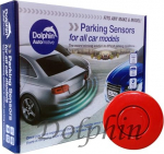 Dolphin DPS400 tagurpidi parkimisandurid Auto Express Award Winning 32 v&auml;rviga ja eluaegse garantiiga. 4 ultraheli radaranduri komplekt Audio Alert System Matt & Gloss Black +30 v&auml;rvi (punane).