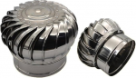 Edelstahl Dachventilator 110 400mm Automatischer Ger&auml;uschloser Dachventilator Windturbinen Air Vent Dachbodenventilator Drehbare Schornsteinkappe(160mm/6.3in)