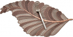 Tischset PVC, 10er Set Hohles Ph&ouml;nixschwanz-Blumenmuster Platzsets, K&uuml;chen-Tischsets f&uuml;r Esstisch, pronks, 29x46cm