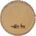 Tischsets, waschbare Tischsets, Quasten-Kraftpapier-Isolierpads, rutschfeste Matten, runde Kaffeepads, dekorative dekorative Tischsets, hitzebest&auml;ndige Tischsets, ideal for K&uuml;chentische - Set ( Color