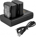 2 x NP-FZ100 Replacement Battery and Dual Charger Compatible with Sony A9 A9R A9S, Alpha9 9R 9S, for Sony a7iii A7RIII A7R3 Digital Camera