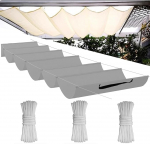 T&otilde;mmatav lainemarkiis, lainemarkiis, reguleeritav kaitse UV-kiirguse eest, p&auml;ikesekaitse, veekindel, aed, 0,9 x 4 m, Hall