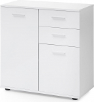 FineBuy kapp uste ja sahtlitega, 71 x 78 x 35,5 cm, puidust kapp, kaasaegne, mitmeotstarbeline kapp, v&auml;ike, k&uuml;ljepaneel, matt, kapp kapp, koridorim&ouml;&ouml;bel
