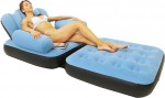 L-f&ouml;rmige aufblasbare Couch - 5-in-1-Multifunktions-Sofa mit Armlehne | Tragbares aufblasbares Bett im Freien & Faltbarer Liegestuhl | Wasserabweisender Loungesessel f&uuml;r Camping, Hinterhof, Wohnheim