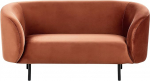 Beliani Loen Art Deco stiilis diivan k&auml;etugedega metallraamiga Velvet oranž/must