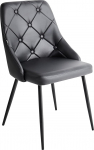 Valerie Modernne s&ouml;&ouml;gitoa toolid Faux Leather 2-st komplekt mustast nahast