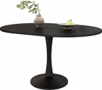 Muskel pikendatav s&ouml;&ouml;gilaud 6-8 inimesele, &uuml;mmargune s&ouml;&ouml;gilaud ovaalne 100-140 x 75 cm, kaasaegne lihtne k&ouml;&ouml;gilaud, ruumi s&auml;&auml;stev, v&auml;ikesed korterid, s&ouml;&ouml;gituba, k&ouml;&ouml;k, r&otilde;du (must)