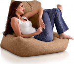 Aiire Luksuslik kaasaegne disain Faux nahast Bean Bag tool XXL Bean Bag tool koos t&auml;idisega t&auml;iskasvanute v&otilde;i teismeliste toas Beež