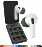 Foam Masters Memory Foam k&otilde;rvaklapid AirPods Pro 1. ja 2. p&otilde;lvkonna 3 paari Black Magic versioon 6.0 mugav ohutu t&auml;iustatud m&uuml;ra t&uuml;histav asendusk&otilde;rvaklapid Forest Green S / M / L