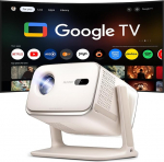 Aurzen Boom Mini 4-in-1 nutiprojektor koos Google TV-ga, 4K toetab kodukino ja v&auml;liprojektorit, 20W DoIby Audio, 500 ANSI projektor, ToF autofookus ja Keystone korrektsioon, Wi-Fi/Bluetooth/Mobile