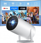 ZDSSY Projektor, Mini Beamer 4K Unterst&uuml;tzung 1080P Projektoren mit WiFi 6 & BT 5.2, Autofokus/Keystone Korrektur, Tragbarer Projektor mit integrierten Apps, f&uuml;r Android/iPhone/PC/Mac/Switch/PS5-Wei&szlig;