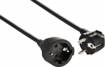 Electraline 01694 Kaitsekontaktide pikendus 10 m plastkaabel IP20 siseruumide pikenduskaabel koos lastekaitselukuga / Schuko pikendus, must, 10 m