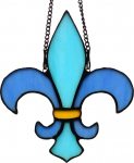 Fleur de Lis Decor V&auml;rvitud klaasist akna riputused, k&auml;sitsi valmistatud Housewarming kingitused uuele majale, Fleur de Lis dekoratsioon, j&otilde;ulukaunistus, kingitused naistele