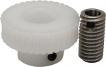 Hammasratas 1 tk 0,8 moodul 1:60 &uuml;lekandesuhe turbiinirataste komplekt 0,8 M 60 T POM Worm Gear 8 mm puuriga 13,6 x 26 mm Worm v&otilde;lli masinate ajamimehhanismile (8 mm puuriga)