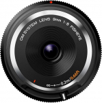 OM SYSTEM Body Cap Lens 9 mm 1:8.0 Fisheye Suitable for All MFT Cameras Olympus Panasonic Black