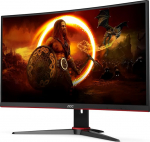 AOC Gaming C27G2E 27-tolline Full HD k&otilde;ver monitor, 165 Hz, 1 ms GtG, FreeSync Premium (1920 x 1080, VGA, HDMI, DisplayPort) Must/Punane