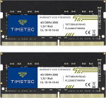 Timetec 8GB Kit (2x4GB) DDR4 2666MHz (PC4-2666V) PC4-21300 SODIMM - Non-ECC Unbuffered 260 Pin 1.2V CL19 m&auml;lumoodul s&uuml;learvutitele, s&uuml;learvutitele, miniarvutitele ja universaalarvutitele.