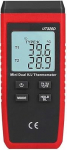 UT320D Mini kontaktt&uuml;&uuml;pi digitaalne termomeeter Kahe kanaliga K-J temperatuuri m&otilde;&otilde;tja LCD taustavalgusega andmete hoidmise termostaat