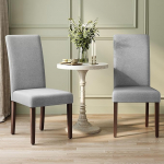 VASAGLE S&ouml;&ouml;gitoa toolid 2 k&ouml;&ouml;gitoolist koosnev komplekt Parsons tool k&otilde;rge seljaga s&ouml;&ouml;gitoa k&ouml;&ouml;gi paks istmepadi 58 x 48 x 99 cm Dove Grey KDC158G01