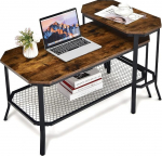 T&ouml;&ouml;stuslik kohvilaud metallist raamiga ja riiuliga elutuppa ja magamistuppa, kaasaegne diivanipoolne laud koos pesitsuslaudadega esikusse, aksessuaarm&ouml;&ouml;bel