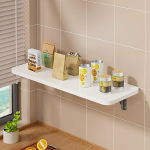 Klappbarer Wandtisch, platzsparend, wandmontierter Tisch f&uuml;r kleine R&auml;ume, Zuhause, B&uuml;ro, Waschk&uuml;che, K&uuml;che, Wei&szlig;, 40 x 20 cm