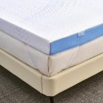 Grbsy 7 cm Mattress Topper with Cooling - Gel & Bamboo Charcoal Memory Foam, H5/H6, Ergonomic 7-Zone Back Support, Washable & Hygienic, Oeko-Tex & CertiPUR-US Certified, 180 x 200 x 7 cm