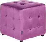 Beliani Stylish Cube Stool Velvet Fabric Purple Wisconsin