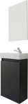 trendteam smart living - Champ - Kompaktne vannitoam&ouml;&ouml;blikomplekt (WBU + valamu + peegel) - Hall - (B x K x S) 40 x 60 x 21 / 39 x 60 x 2 cm - kriimustuskindel