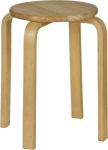 Premier Housewares Rubber Wood Round Stool 44 x 37 x 37 cm