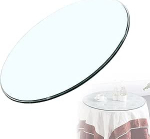 35 ~ 100 cm runde Kristall-Tischplatte aus geh&auml;rtetem Glas, runde Tischplatten, polierte Kanten, rundes Tischglas f&uuml;r Esstisch, stabiilne ja