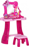 AIYAPLAY laste riietuslaud koos tugitooli ja peegliga, valguse, muusika, mikrofoni, f&ouml;&ouml;ni, hoiuruumiga, t&uuml;drukutele 3-6 aastat, roosa, 15-osaline pakend