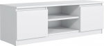 meble masztalerz TV kapp Matt valge, 2 riiuli ja 2 uksega, 140 cm, Lowboard, seisev RTV kapp, elutoa m&ouml;&ouml;bel