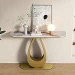 Generisch Stilvoller Konsolentisch mit Marmorplatte und Metallgestell f&uuml;r Wohnzimmer, Foyer, Flur und Korridor - Modernes Wohnaccessoire