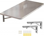 Klappbarer Wandtisch, 304 geb&uuml;rsteter Edelstahl, klappbarer Klapptisch zur Wandmontage, schwebender Esstisch, K&uuml;chenwandschreibtisch, klappbare Bar Gr&ouml;&szlig;e: L70 x B3