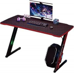 Z-kujuline m&auml;ngulaud Ergonoomiline PC laud kontorisse ja m&auml;ngutuppa Stiilne t&ouml;&ouml;laud magamistuppa Ruumikas 140 cm kaasaegse disainiga ja funktsionaalne