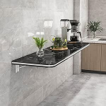 Schwebender Wandschreibtisch f&uuml;r kleine R&auml;ume, an der Wand montierter Klapptisch f&uuml;r K&uuml;che, Esszimmer, herunterklappbarer W&auml;scheschreibtisch aus Holz, Home-Office-Computerarbeitsplatz (Schwa