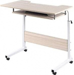 Klapptisch aus Massivholz, h&ouml;henverstellbar, f&uuml;r Garten, Esstisch, tragbarer Laptop-Schreibtisch und Sofa, PC-St&auml;nder, ideal f&uuml;r den Innen- und Au&szlig;enbereich, platzsparendes Design