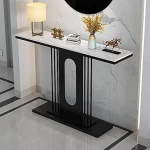 Moodne t&ouml;&ouml;stuslik stiilis konsoollaud esikusse, 47,2-tolline marmorist laud, vastupidav v&auml;ljapanekulaud koridori, elutoa, sissep&auml;&auml;su jaoks - valge viimistlusega