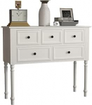 RYUQW3RE Eingangstisch, Eingangsschrank mit Schubladen zur Aufbewahrung im Schlafzimmer/Wohnzimmer/Flur Konsolentisch(White)