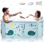 140 cm kaasaskantav kokkupandav metallraamiga vanni, suur pere t&auml;iskasvanutele, t&otilde;hus &uuml;mberl&uuml;litamine kuumalt ja k&uuml;lmalt, 140 cm x 60 cm x 55 cm (Ocean Style)