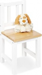 Pinolino Fenna Children's Chair, Solid Wood, Seat Height 29 cm, for Children Aged 2-7 Years, White and Clear Lacquer